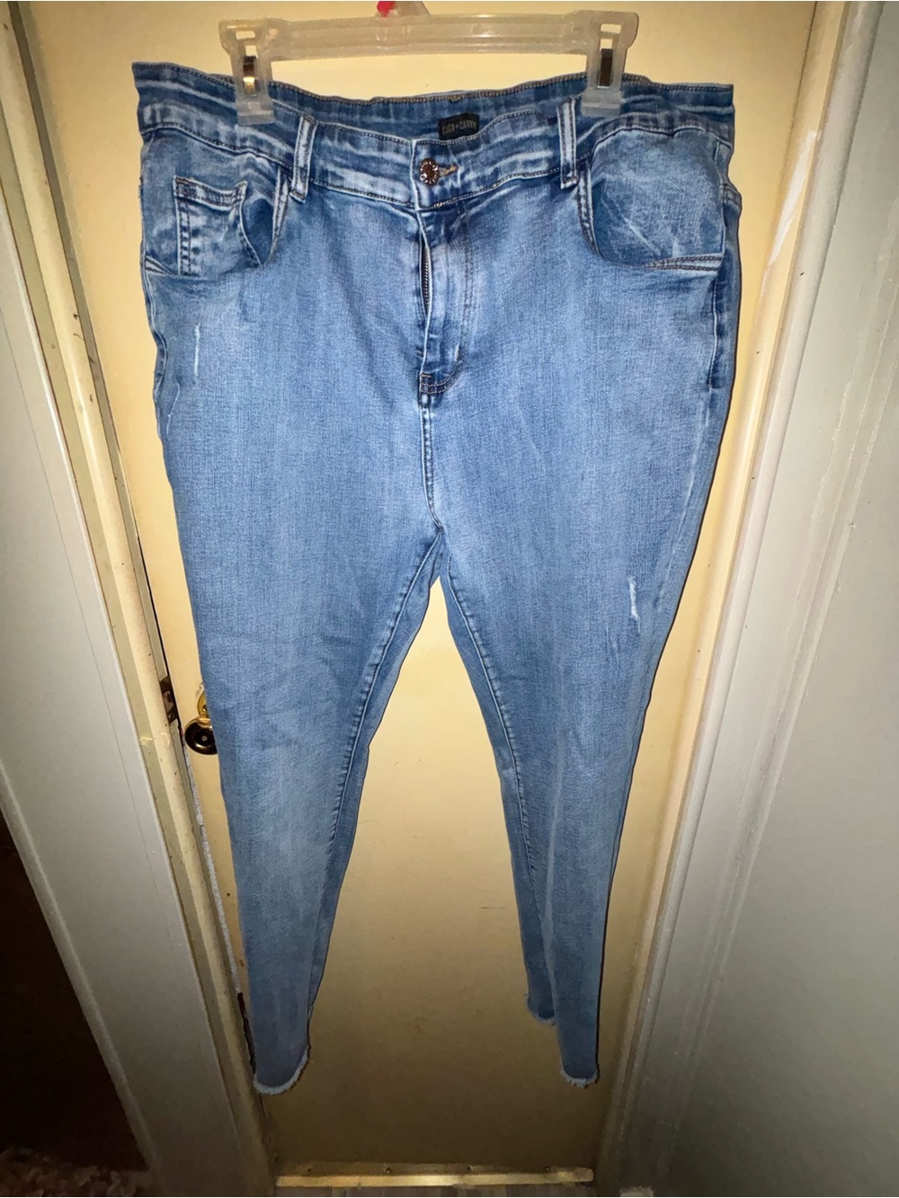 Coco + Carmen Light Blue High-Rise Skinny Jeans